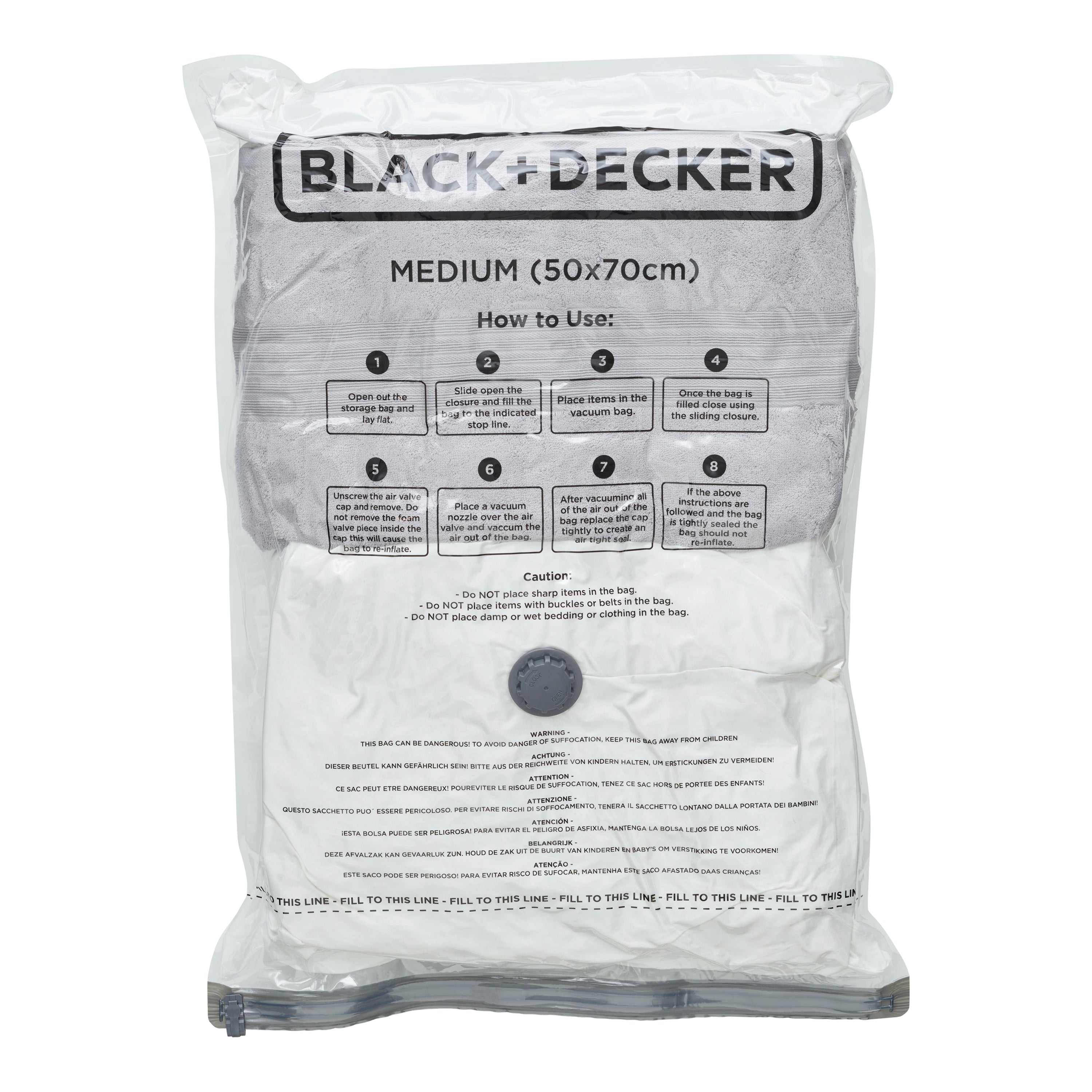 3pk Vacuum Storage Bag - Medium