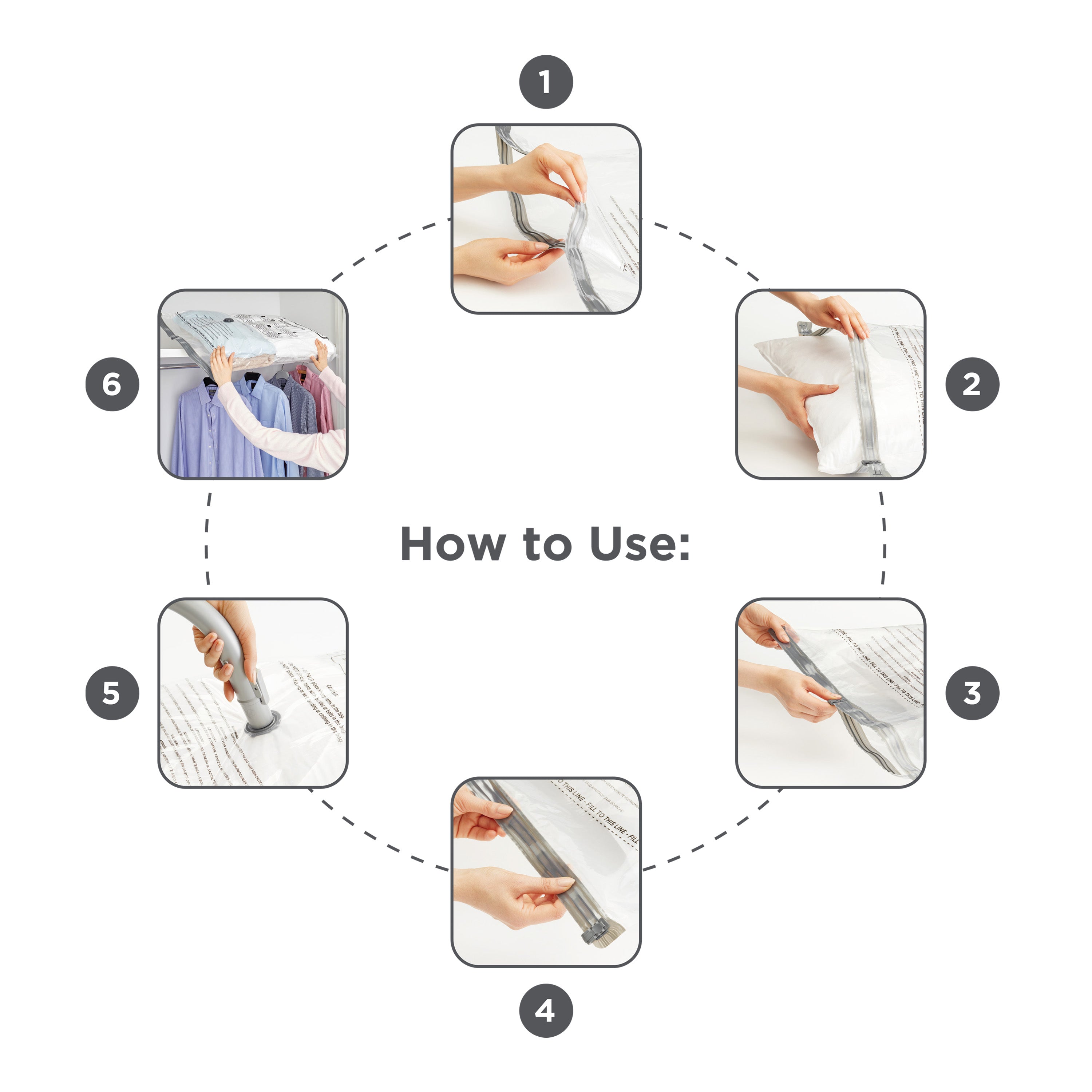 3pk Vacuum Storage Bag - Large