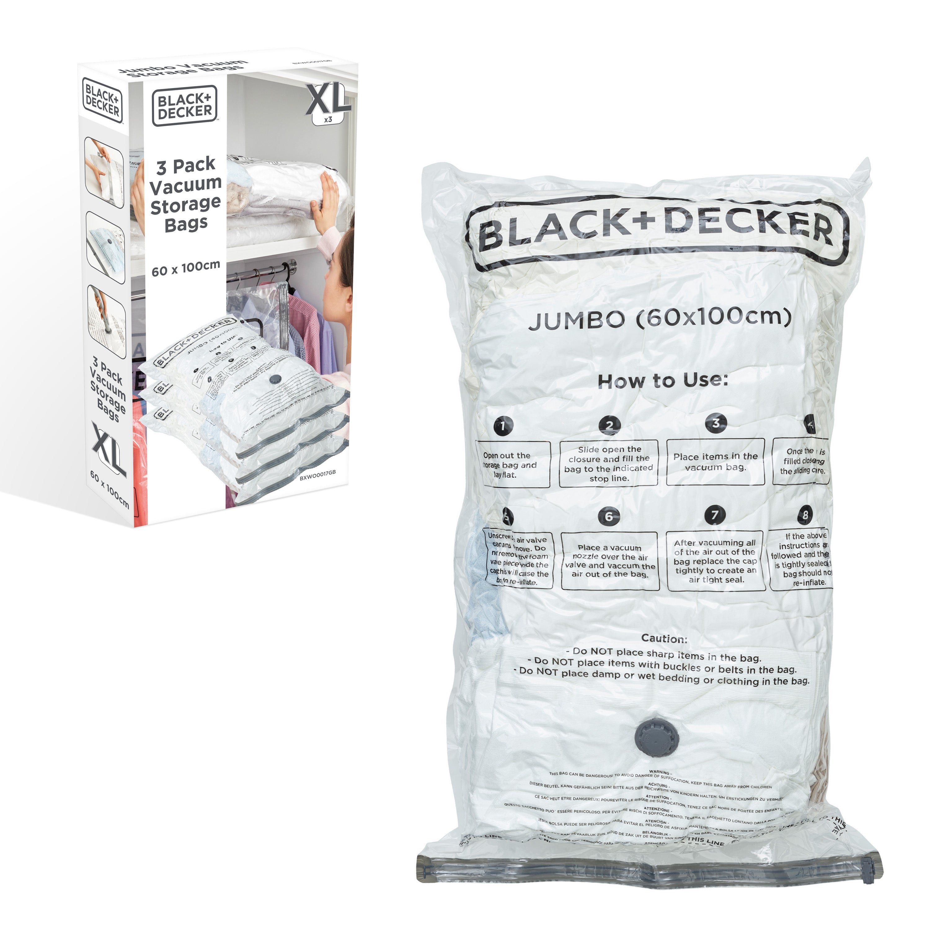3pk Vacuum Storage Bag - Extra Large
