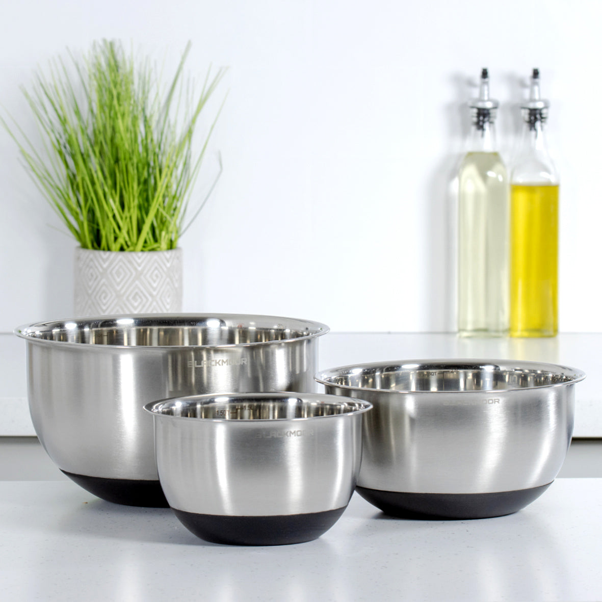 Set 3 Stainless Steel Mixing Bowls