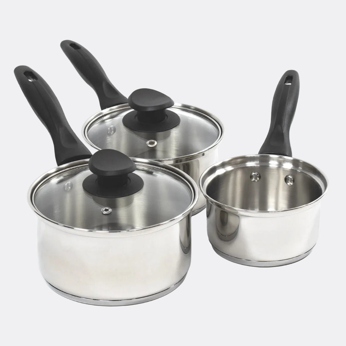 Stainless Steel Necessities 3 Piece Pan Set