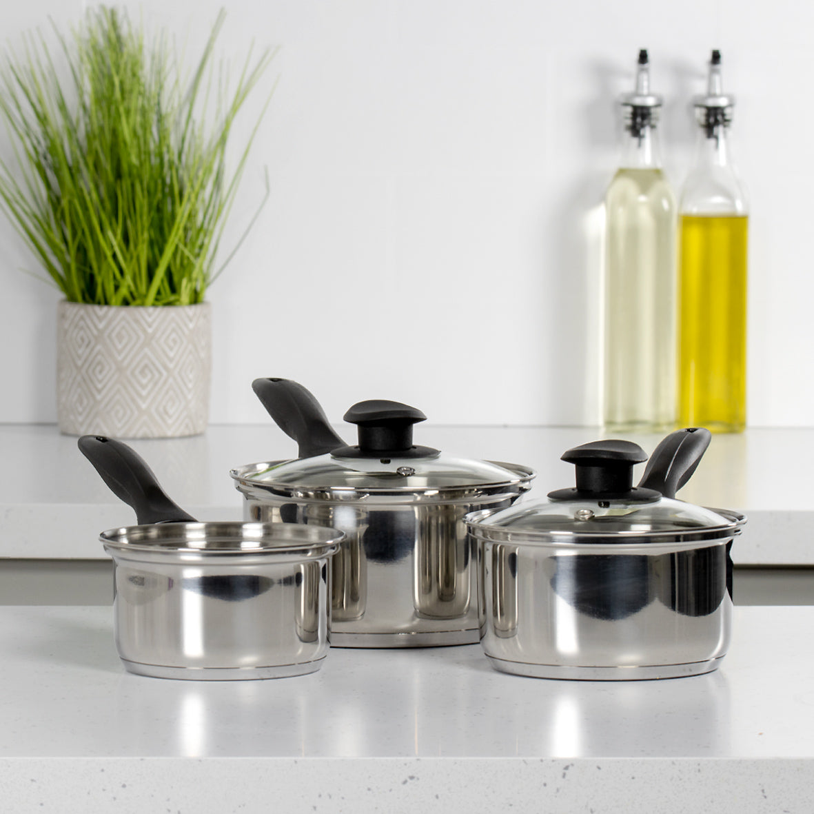 Stainless Steel Necessities 3-Piece Pan Set