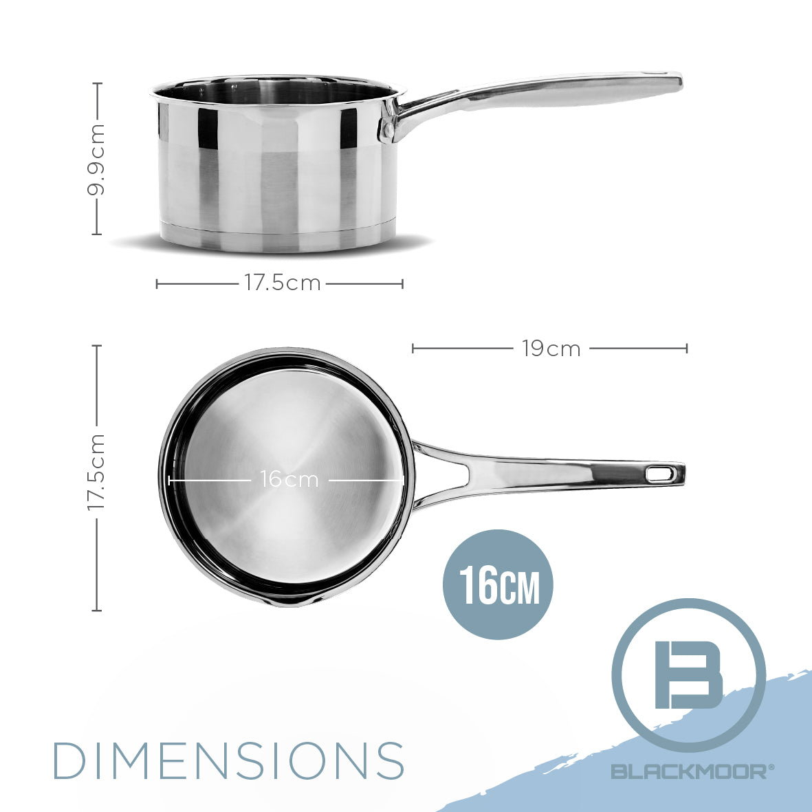 Stainless Steel Pro 16cm Milk Pan