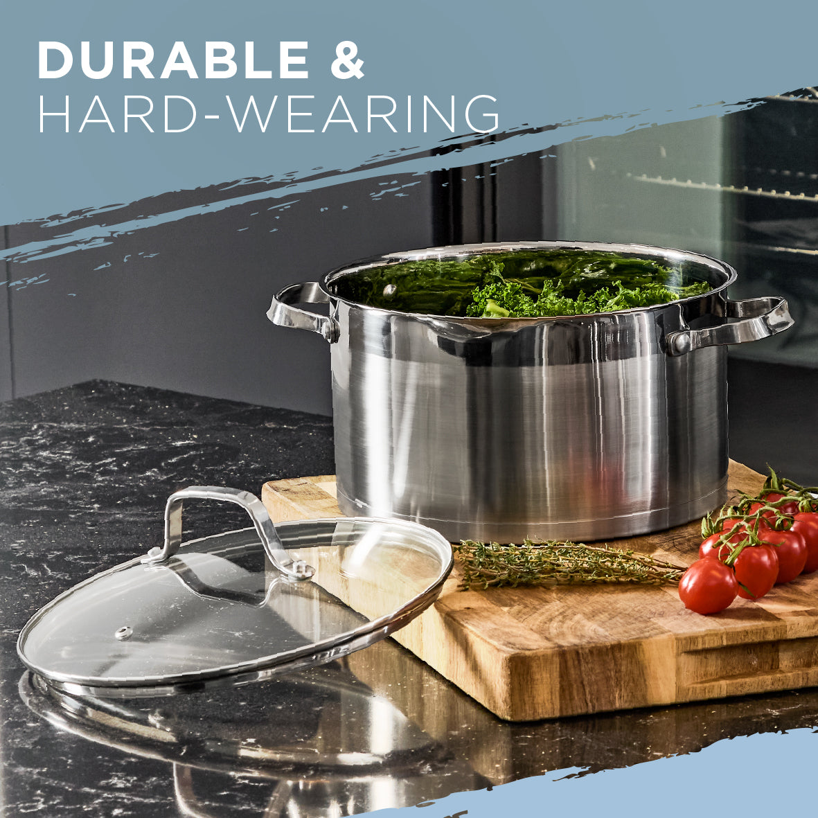 Stainless Steel Pro 24cm Stock Pot with Lid