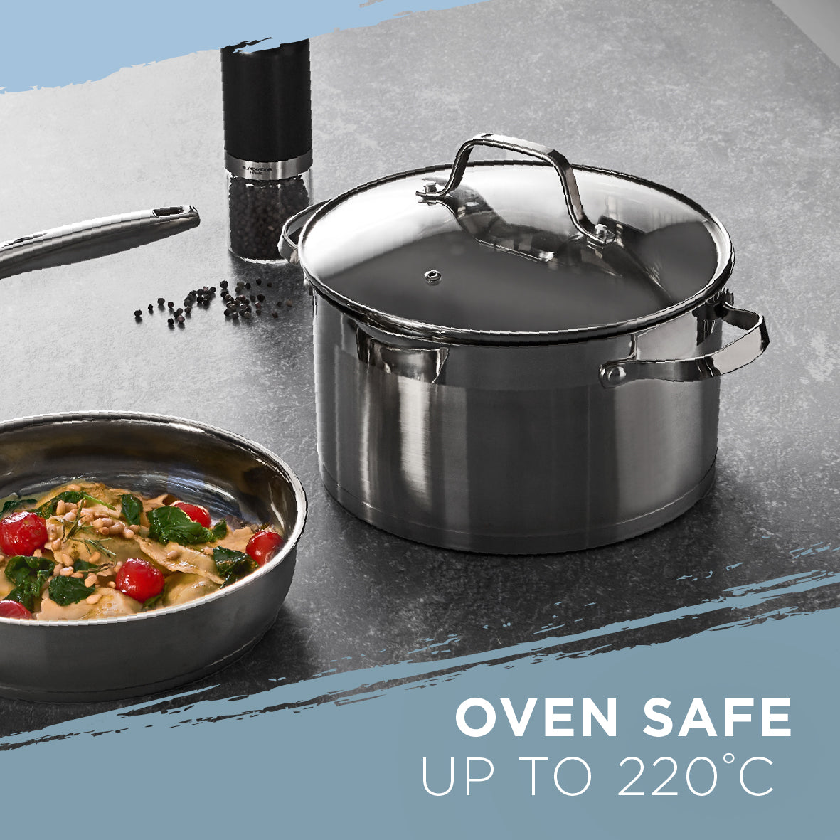 Stainless Steel Pro 24cm Stock Pot with Lid