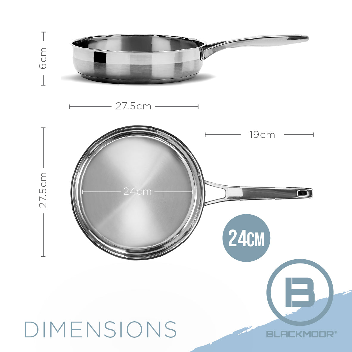 Stainless Steel Pro 24cm Frying Pan