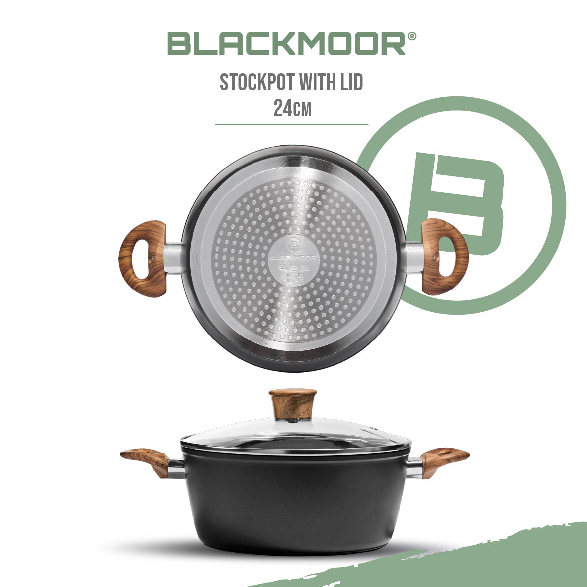 Sherwood 24cm Stock Pot with Lid