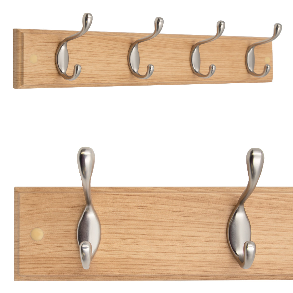 4 Hook Coat Rack Oak