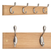 4 Hook Coat Rack - Oak