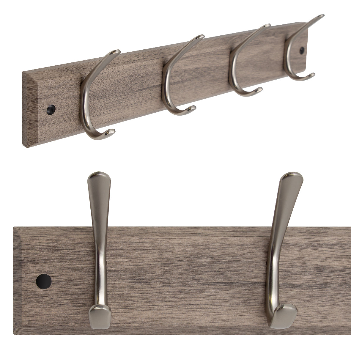 4 Hook Coat Rack Oak