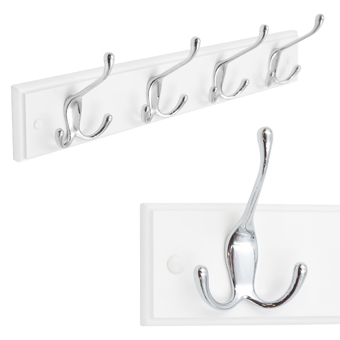 4 Hook Coat Rack