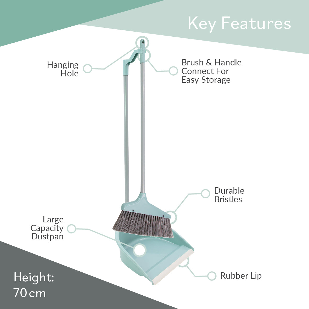 Long Handled Dustpan & Brush