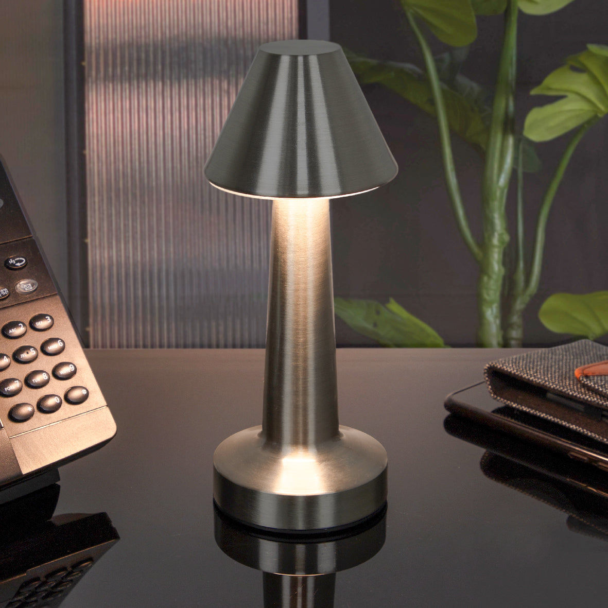 Rechargeable LED Table Lamp - Silver
