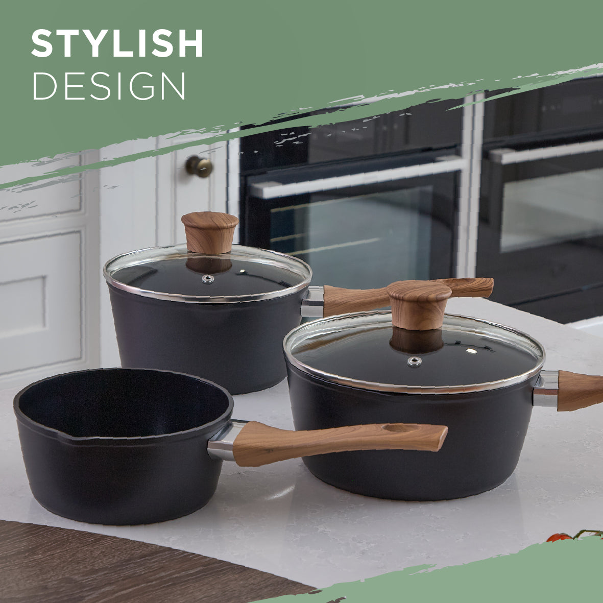 Sherwood 3-Piece Saucepan Set