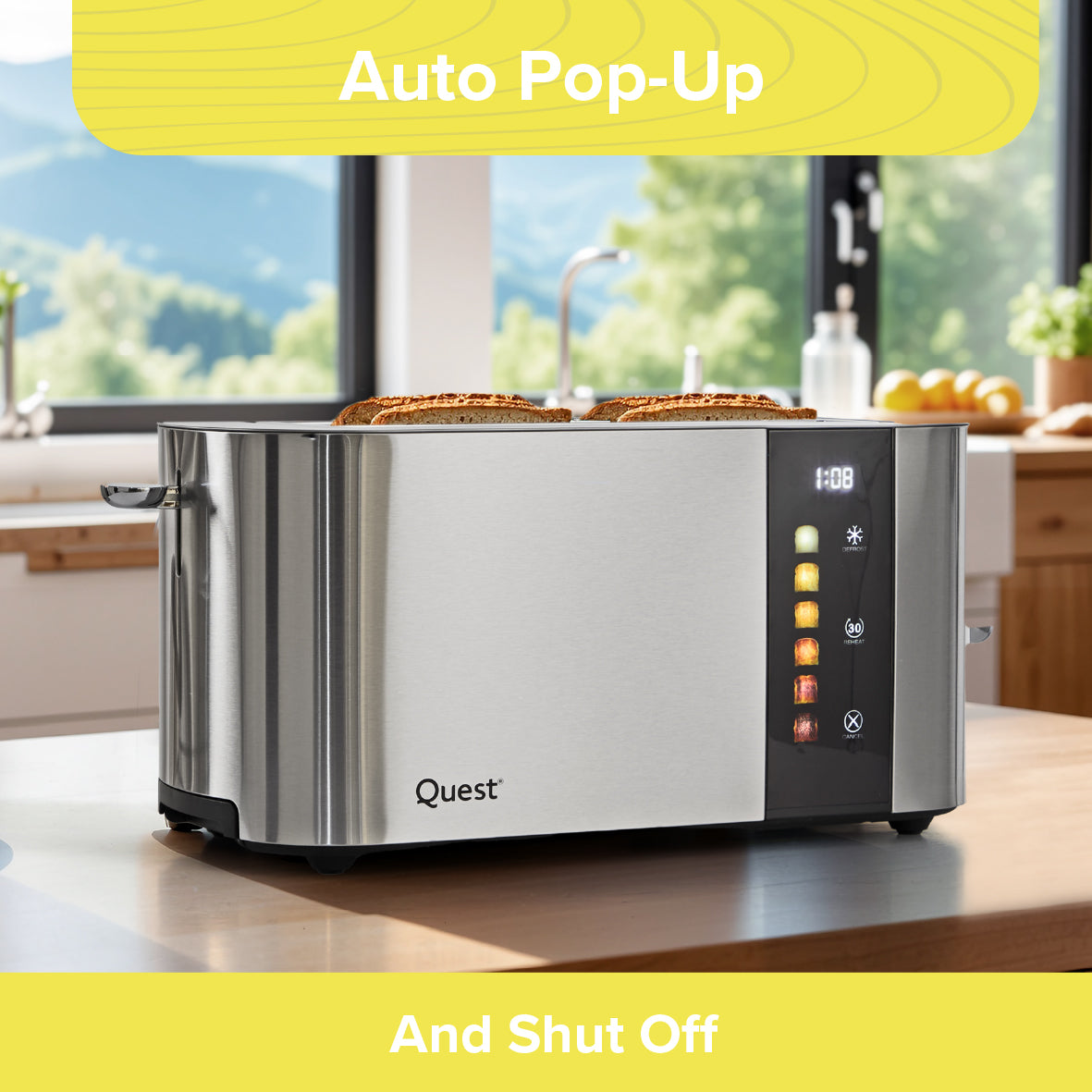 4 Slice Digital Toaster - Stainless Steel