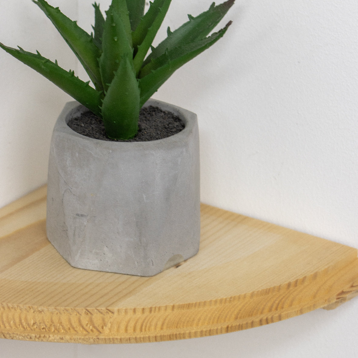 28cm Wooden Floating Corner Shelf