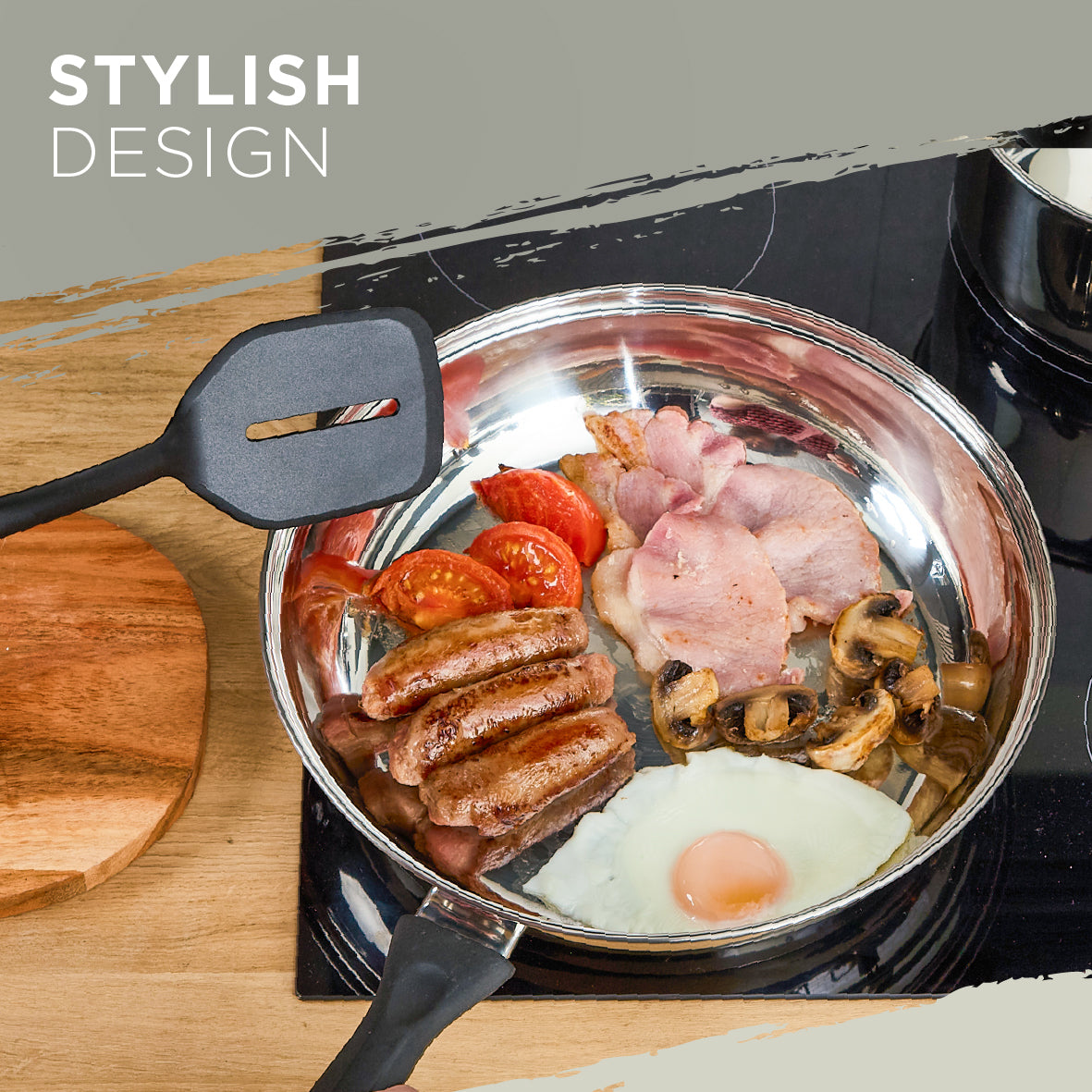 Stainless Steel Necessities 28cm Frying Pan