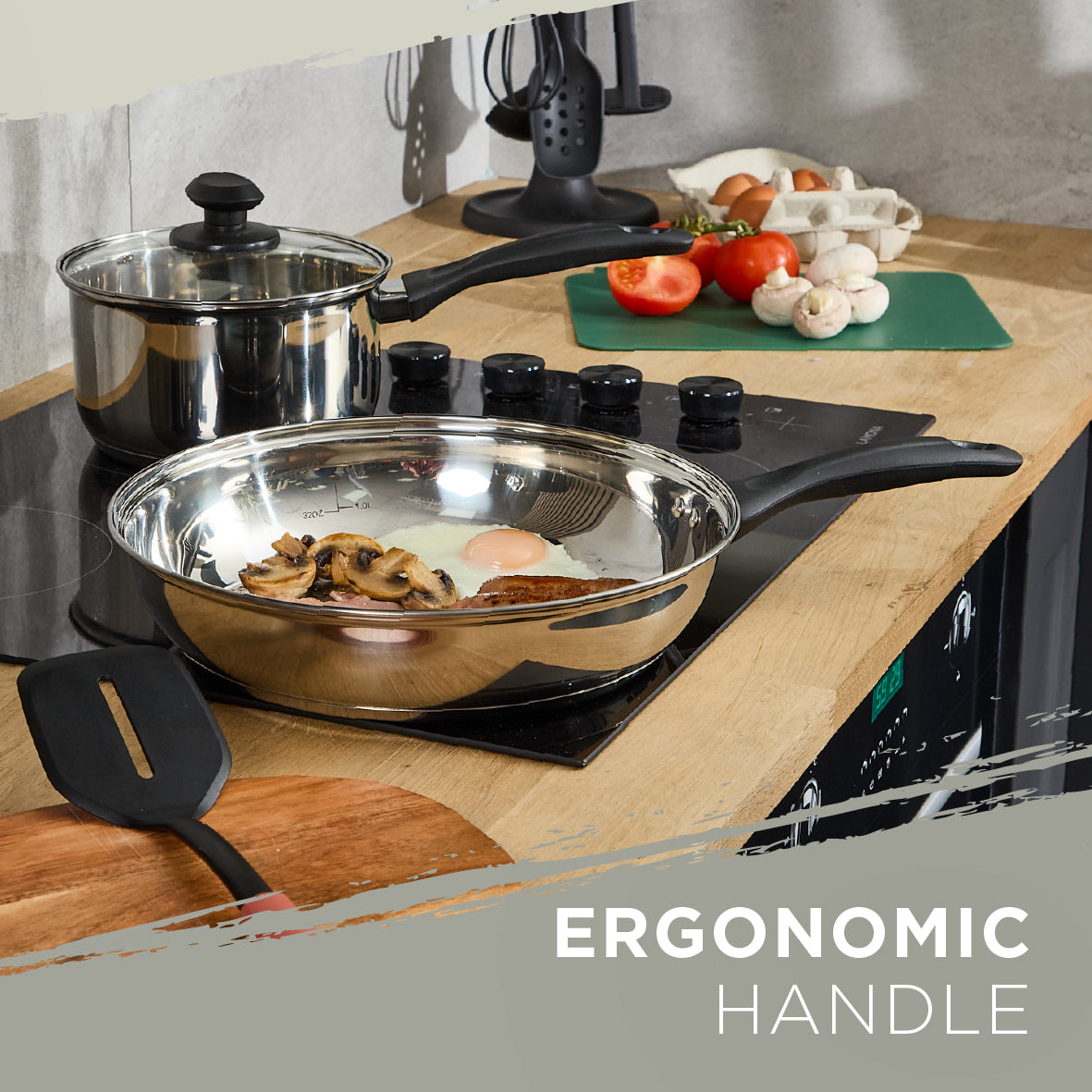 Stainless Steel Necessities 28cm Frying Pan