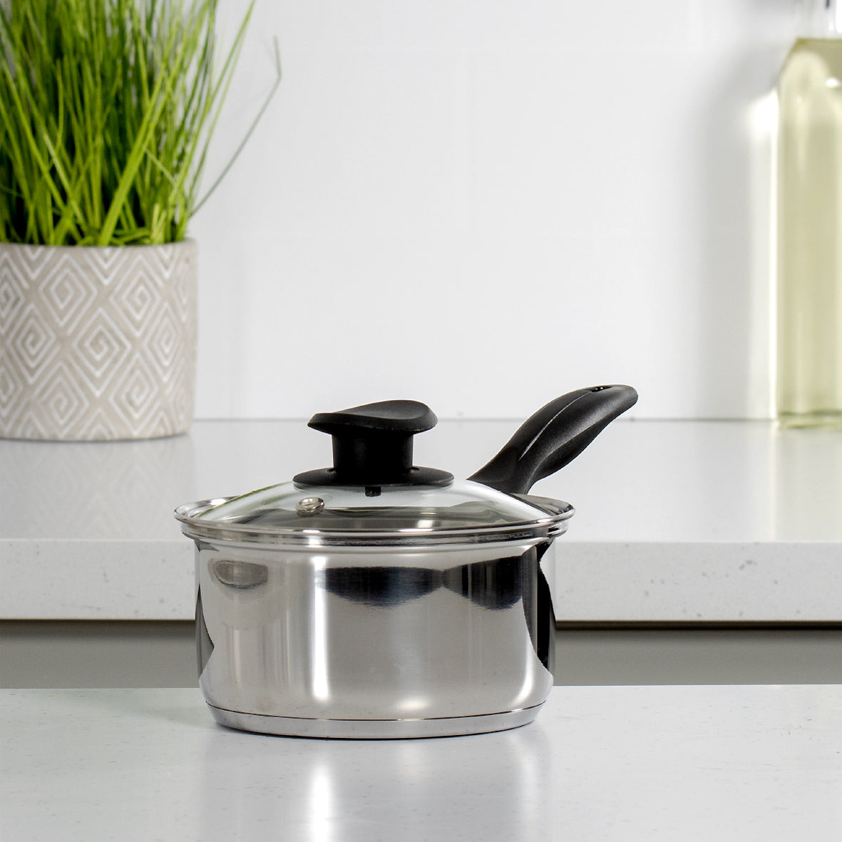 Stainless Steel Necessities 16cm Saucepan with Lid