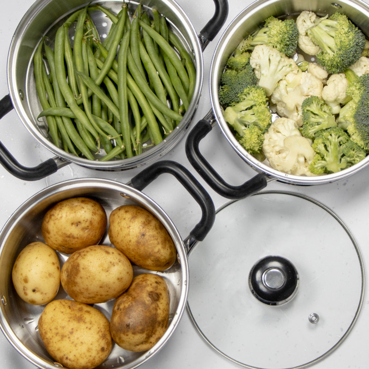 Stainless Steel 3 Tiered Food Steamer