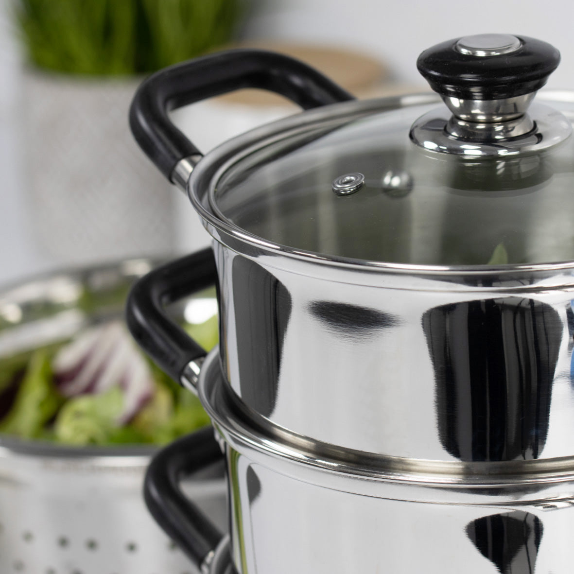 Stainless Steel 3 Tiered Food Steamer