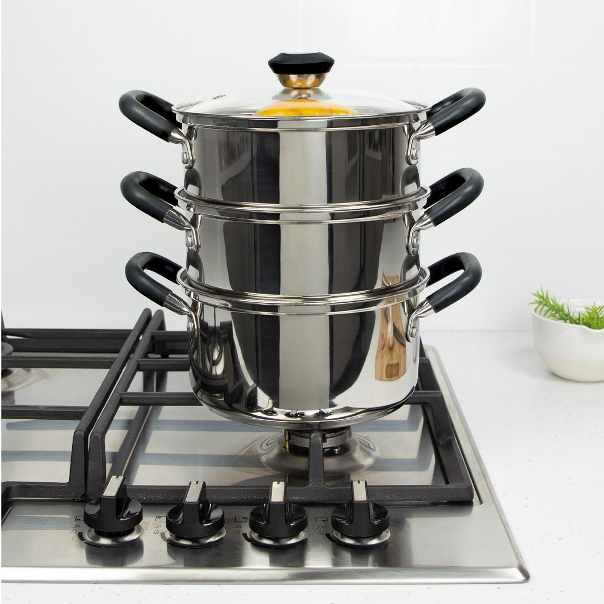 Stainless Steel 3 Tiered Food Steamer