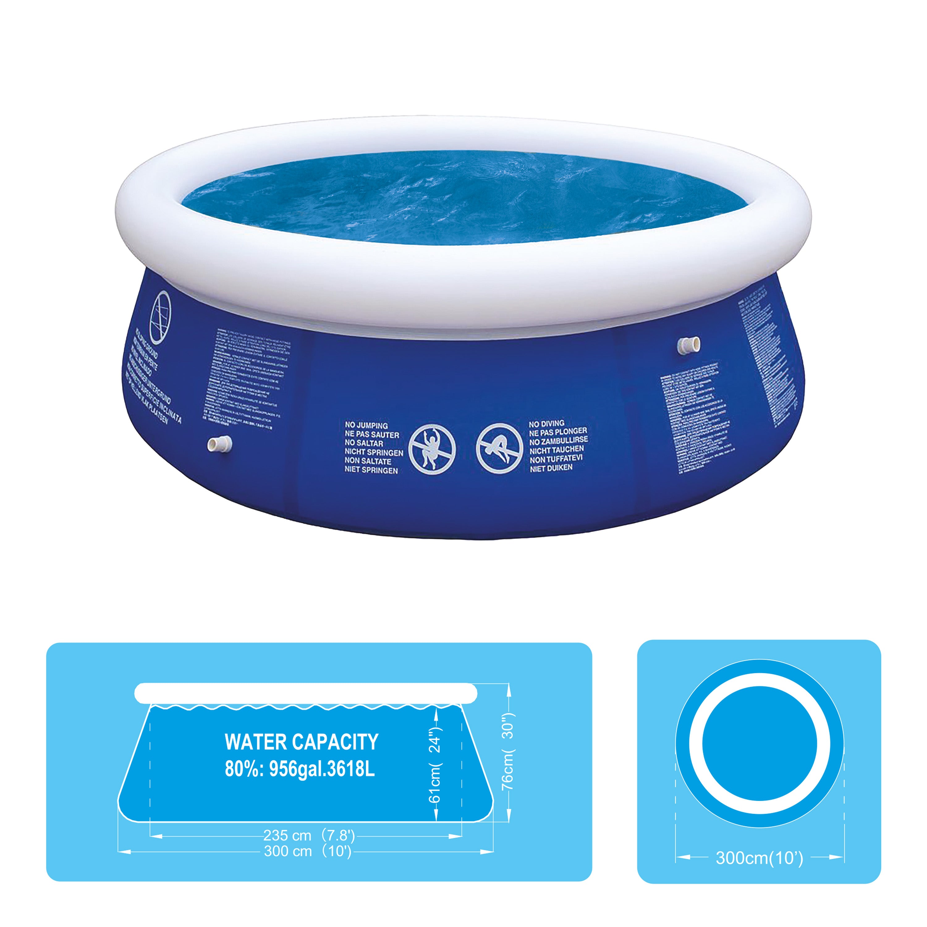 10ft Inflatable Swimming Pool
