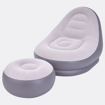 Inflatable Lounger with Foot Stool
