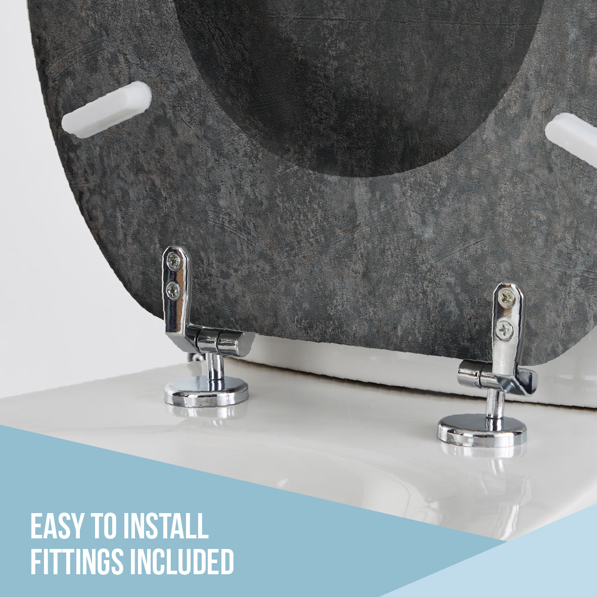 Grey Slate Effect Toilet Seat