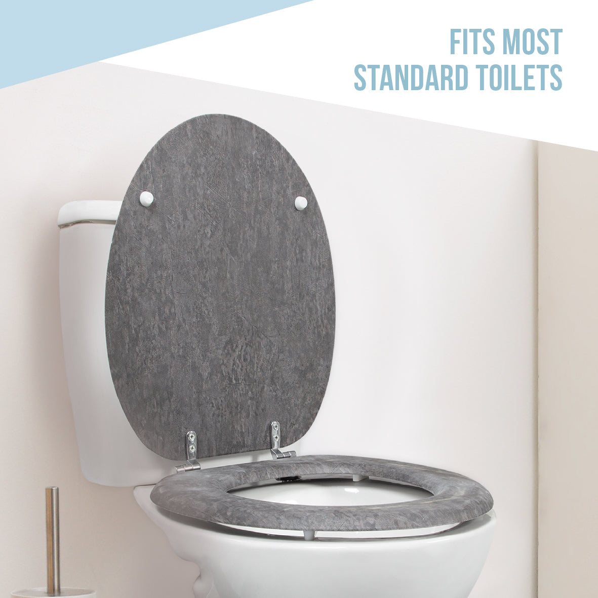 Grey Slate Effect Toilet Seat