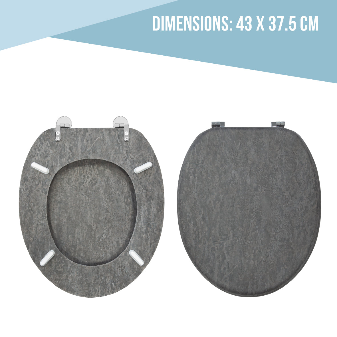 Grey Slate Effect Toilet Seat
