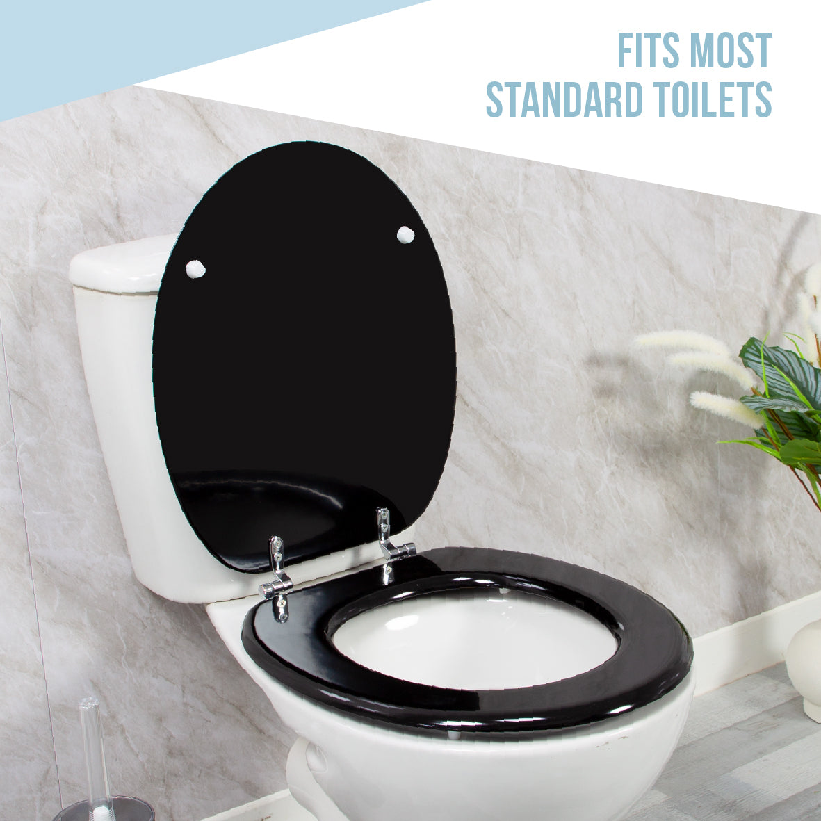 Black Gloss Toilet Seat