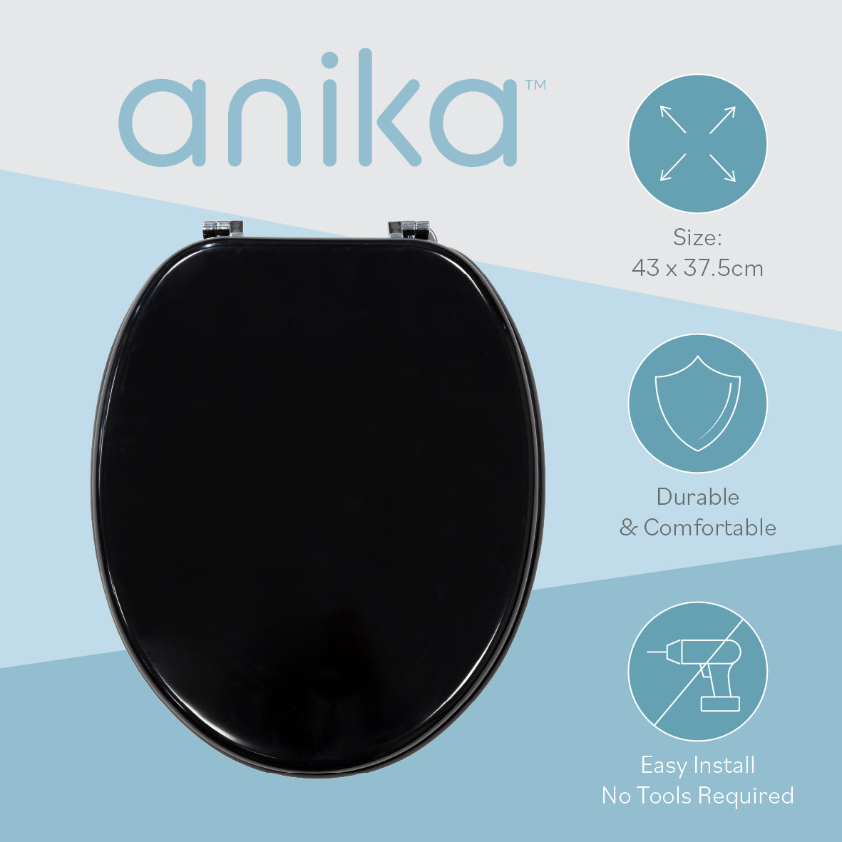 Black Gloss Toilet Seat