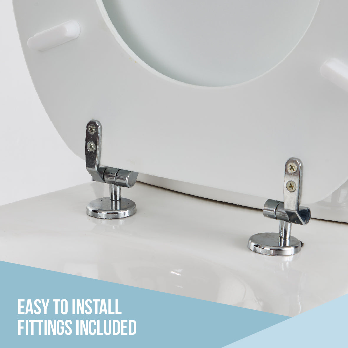 Tongue and Groove White Toilet Seat