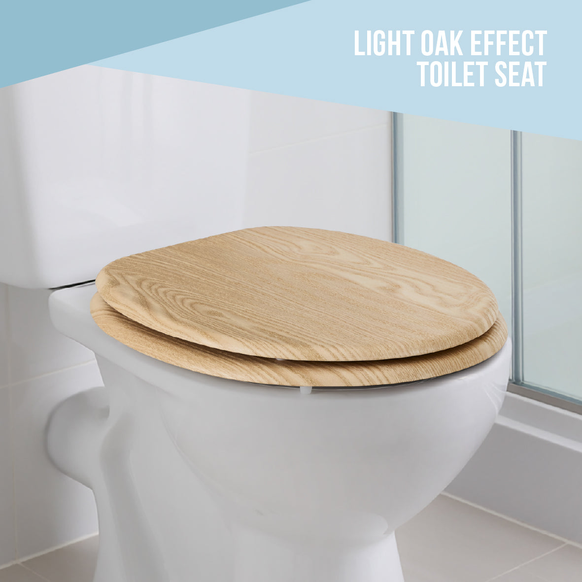 Light Oak Effect Toilet Seat