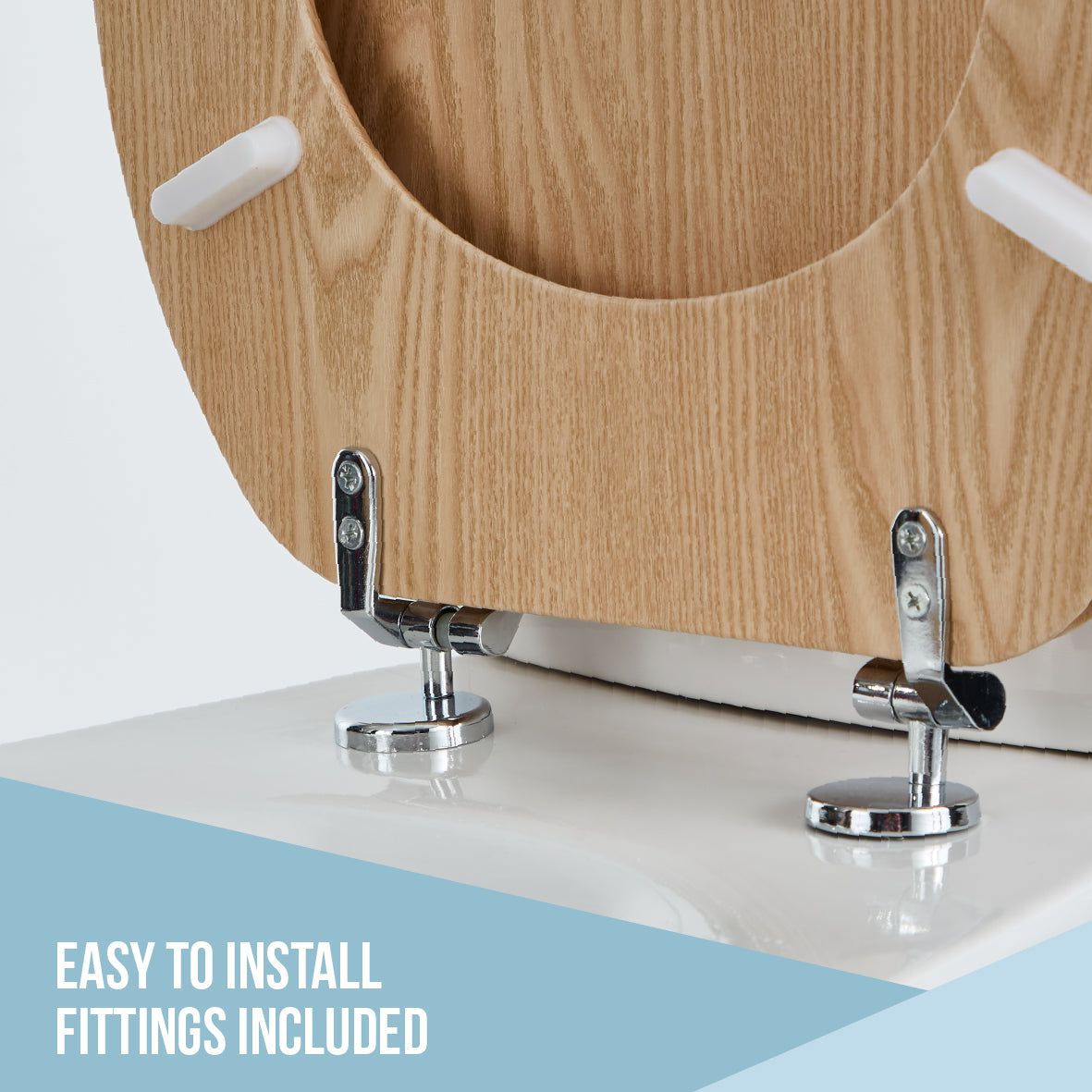 Light Oak Effect Toilet Seat
