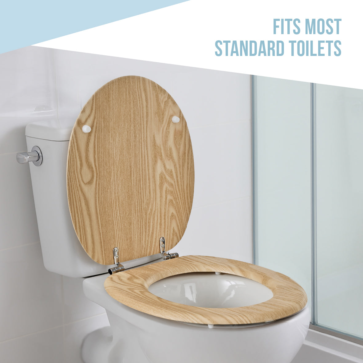 Light Oak Effect Toilet Seat