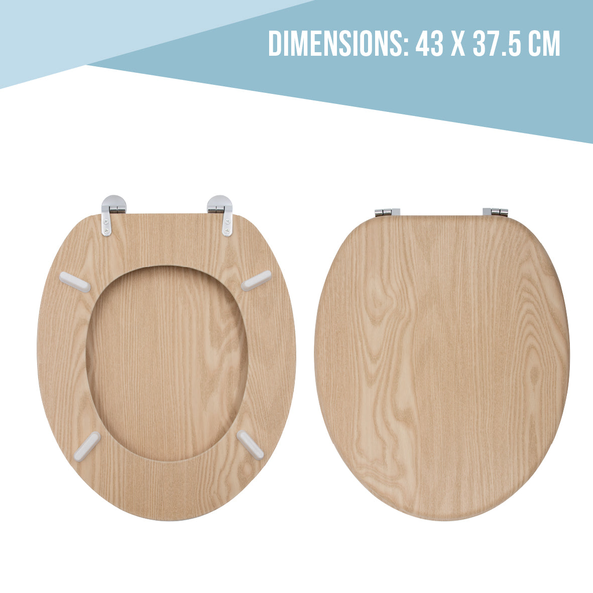 Light Oak Effect Toilet Seat