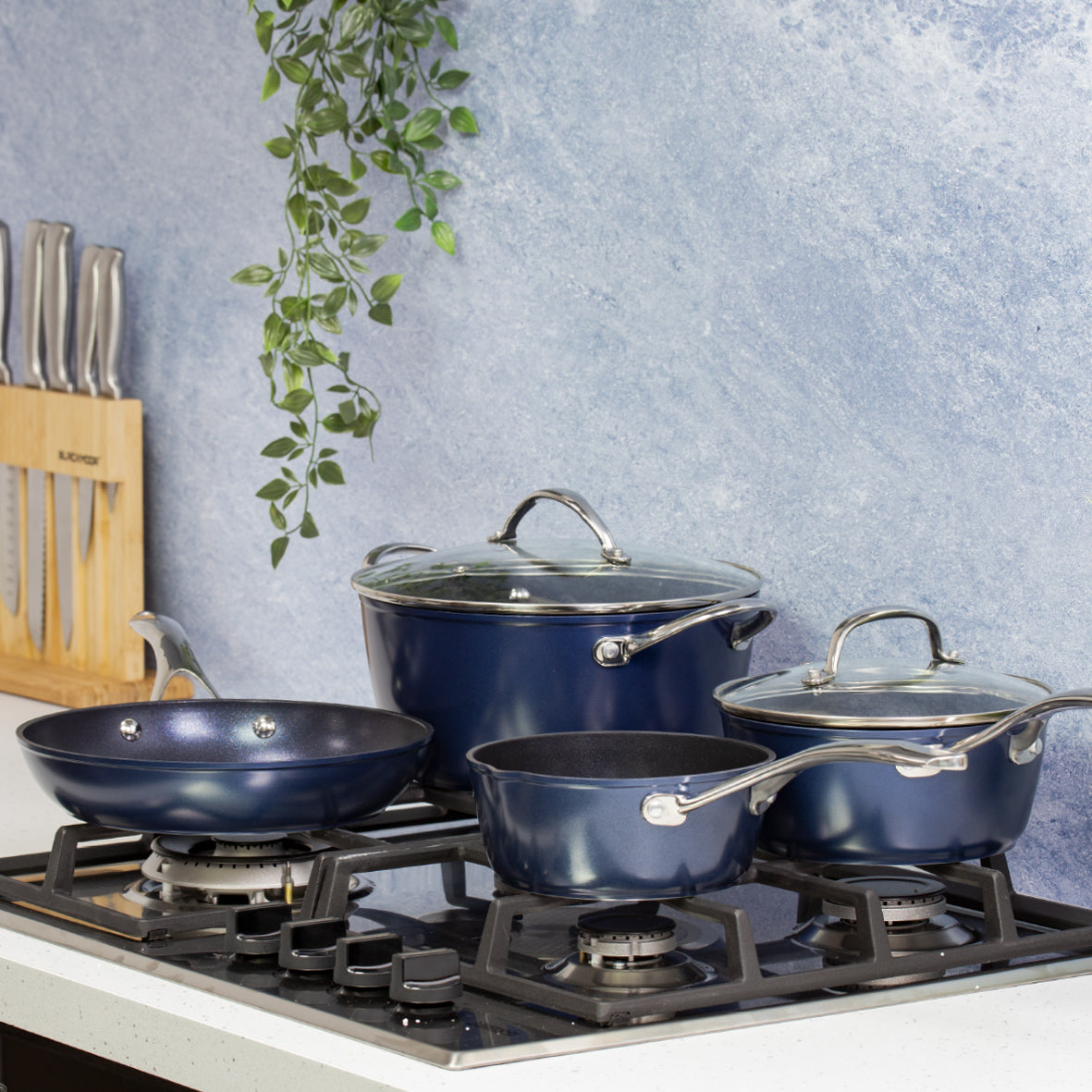 Blue Pro 4-Piece Mixed Pan Set