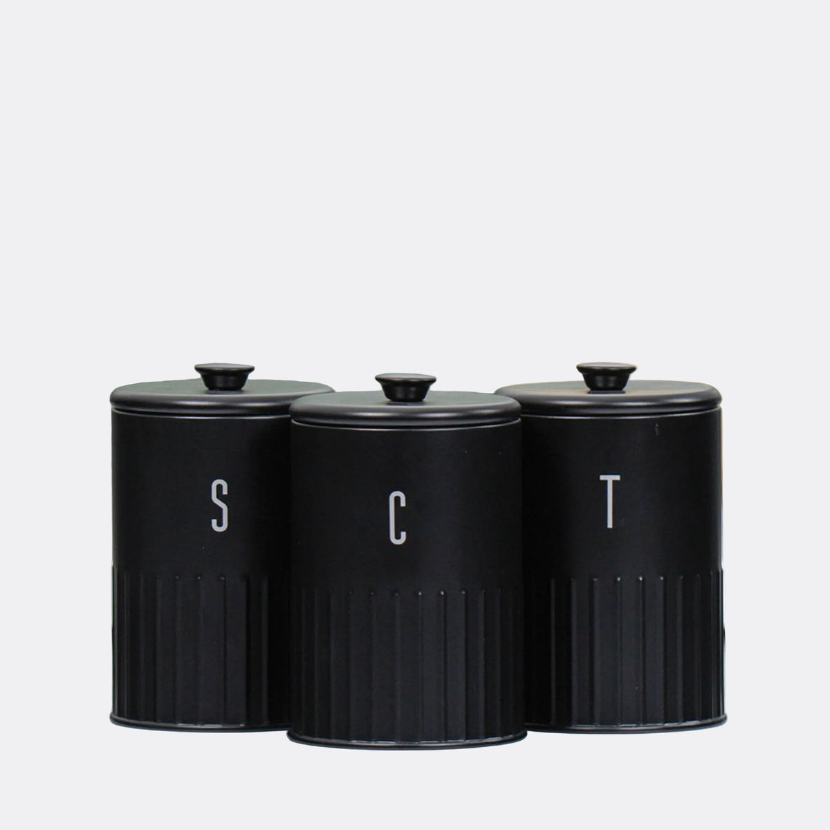 3pc Black Tea, Coffee & Sugar Storage Set