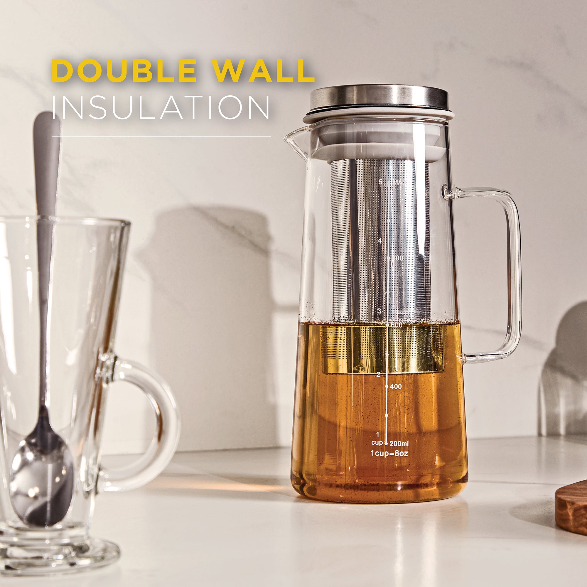 1000ml Double Wall Cold Brew Pitcher