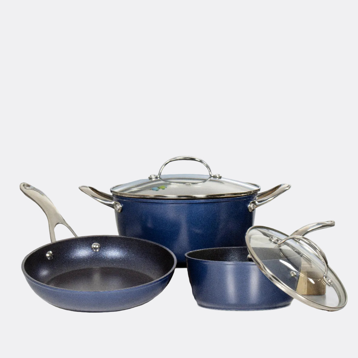 Blue Pro 3-Piece Mixed Pan Set