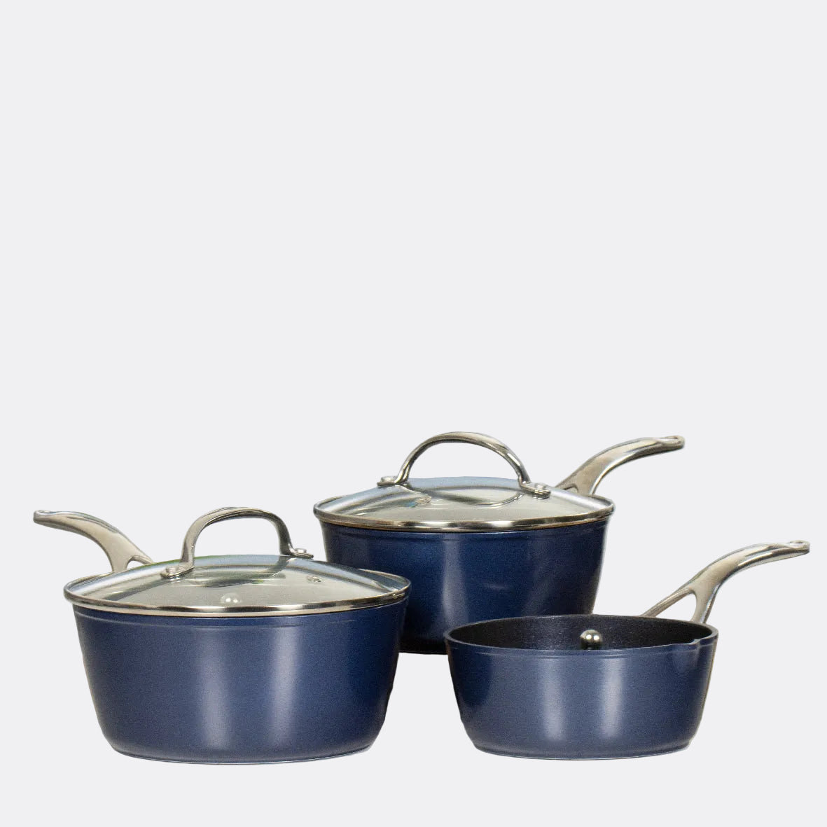 Blue Pro 3-Piece Saucepan Set