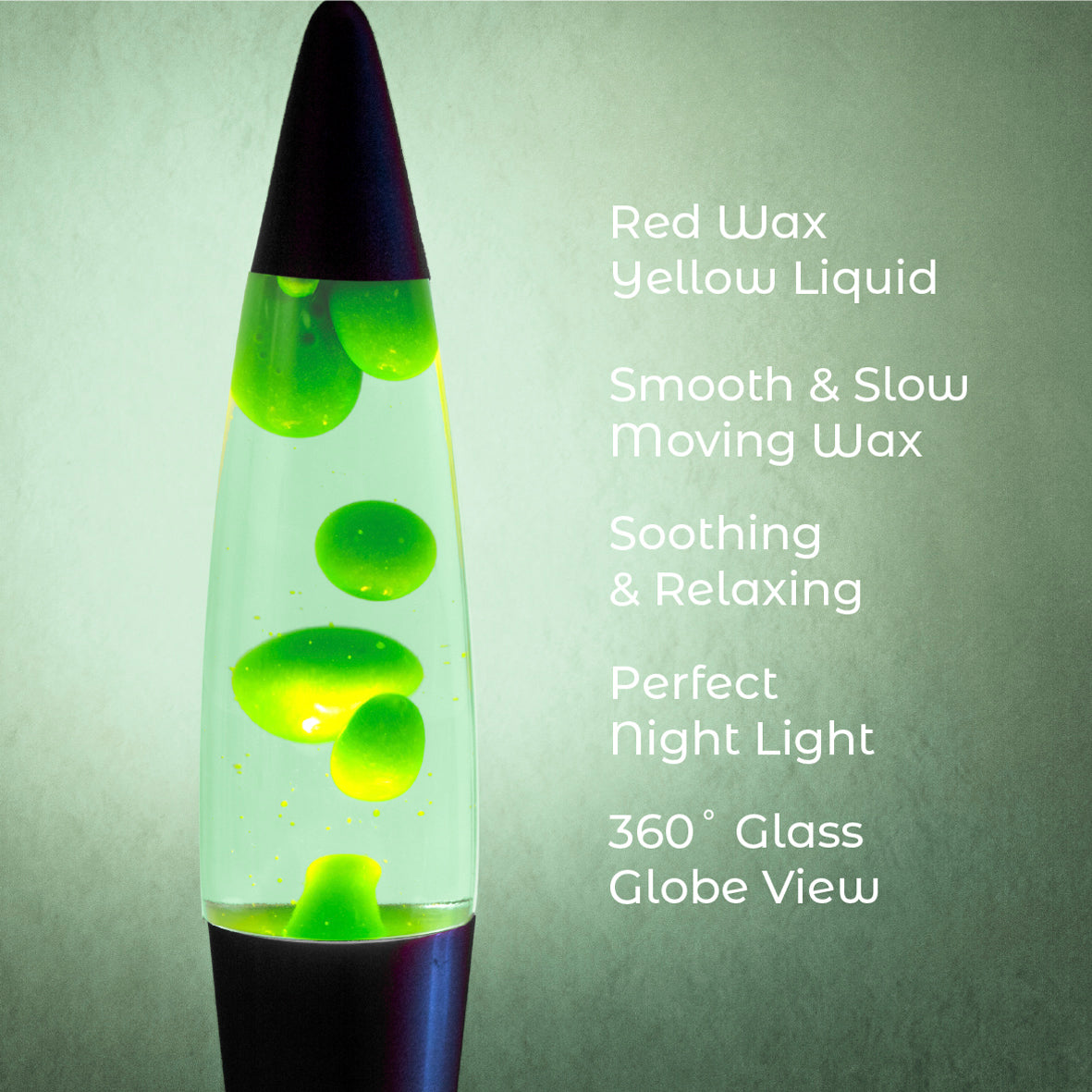 40cm Green & Black Lava Lamp
