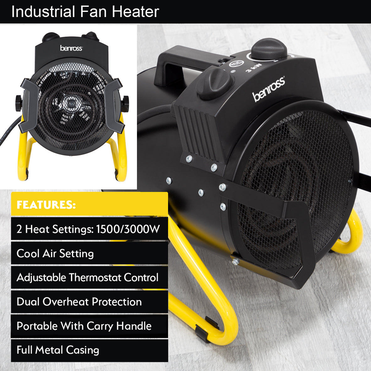 3kw Industrial Fan Heater