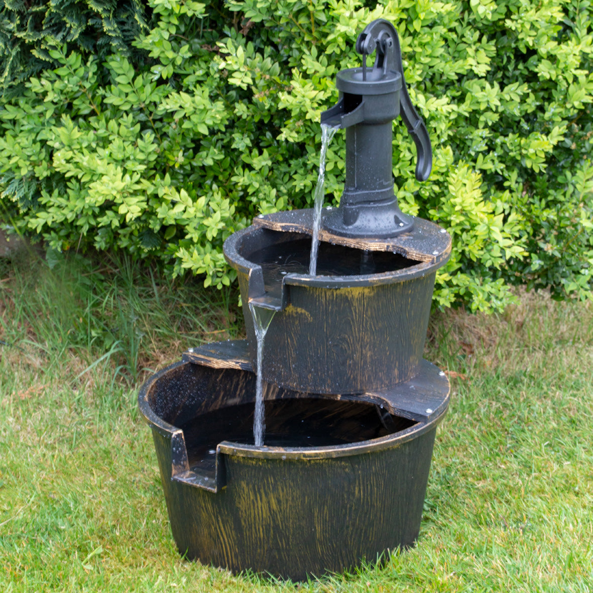 2 Tier Barrel Water Fountain