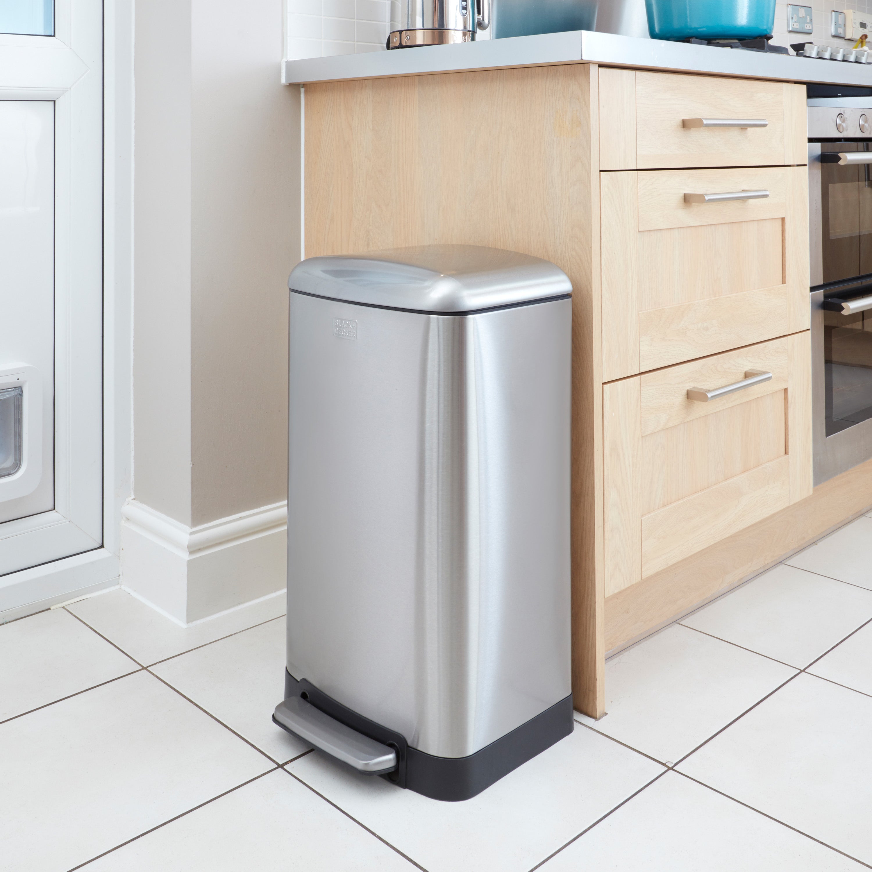 30L Stainless Steel Pedal Bin with Soft Close Lid