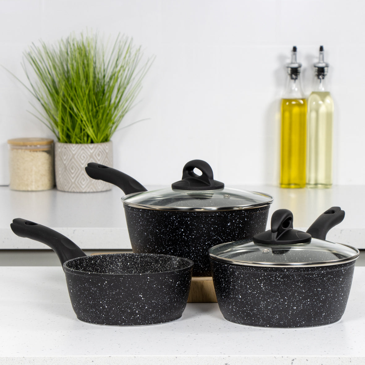Classic 3 Piece Non Stick Saucepan Set