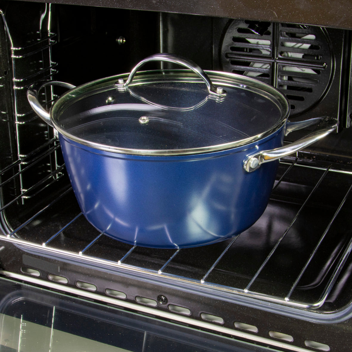 Blue Pro 24cm Non Stick Casserole Dish With Lid