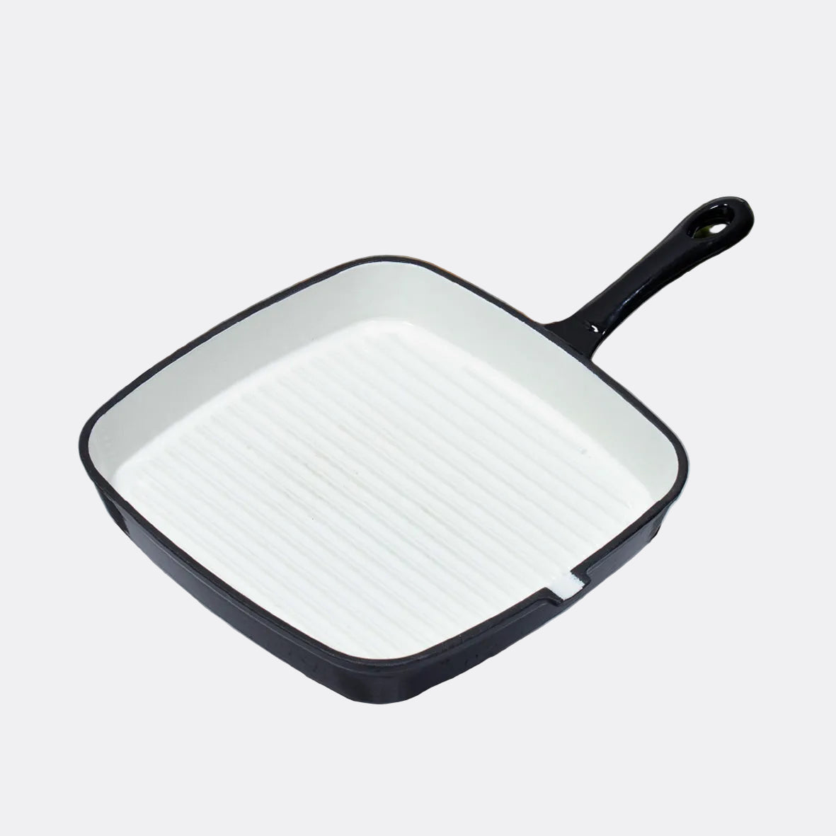 24cm Black Cast Iron Griddle Pan